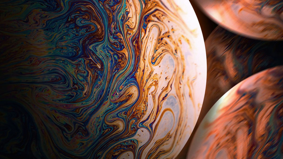 行星气泡特写2021年宇宙5k海报图片