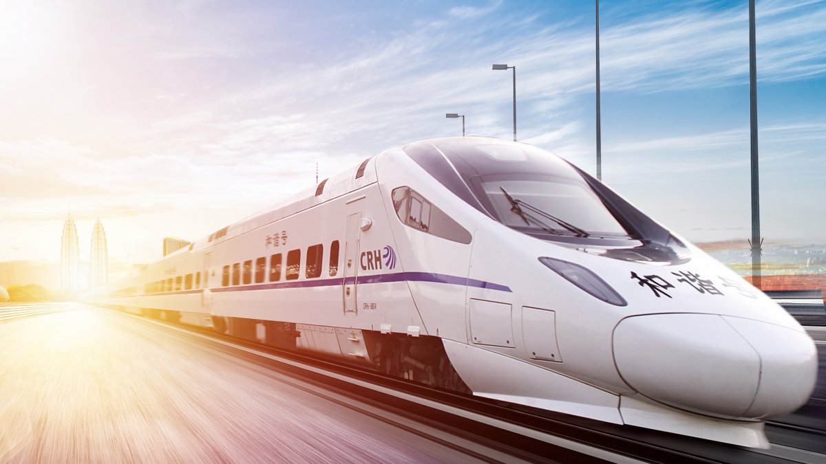 中国高科技和谐高速铁路图片