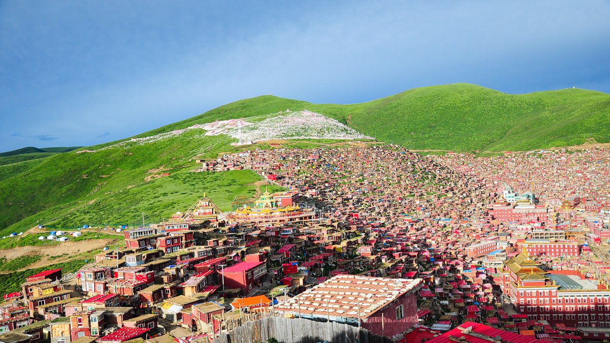 色达佛教圣地2021风景4k照片图片