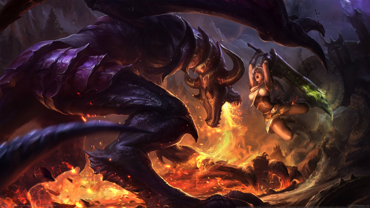 英雄联盟瑞文和龙女对战4k图片