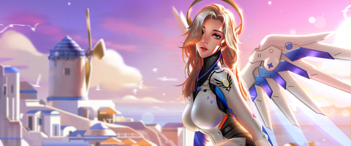 守望先锋mercy美女英雄天使图片