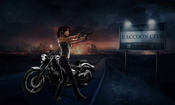 生化危机,生物危机,克莱尔雷德菲尔德,摩托车,图片