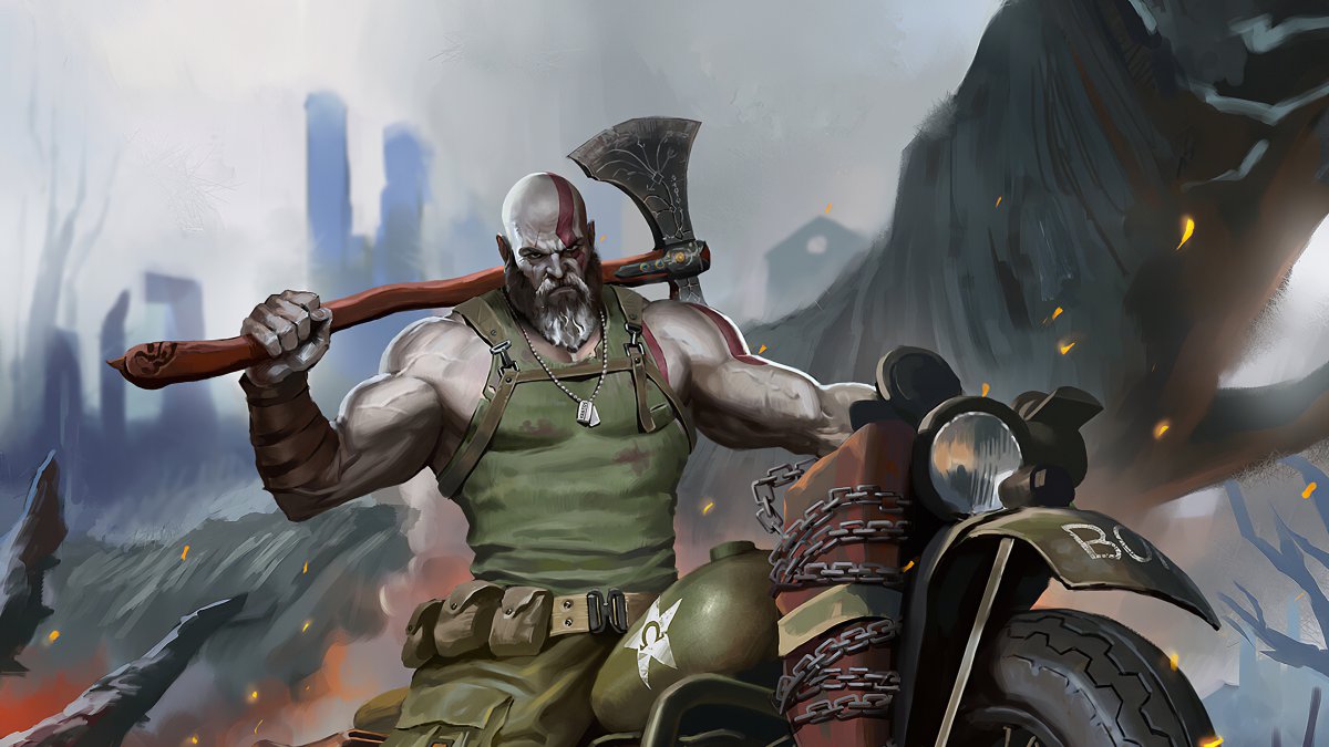 《战神》绿色背心 刀斧 4k图片,4k高清游戏图片,娟娟壁纸