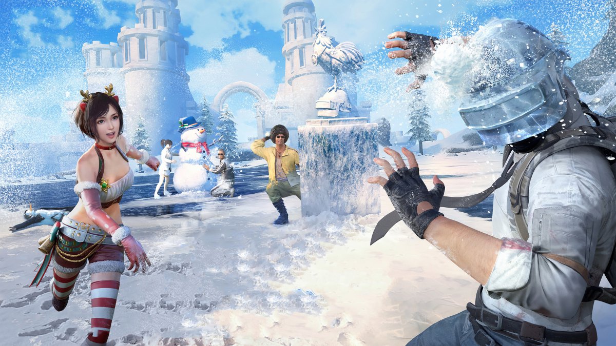 pubg绝地求生吃鸡冬天打雪仗4k游戏图片