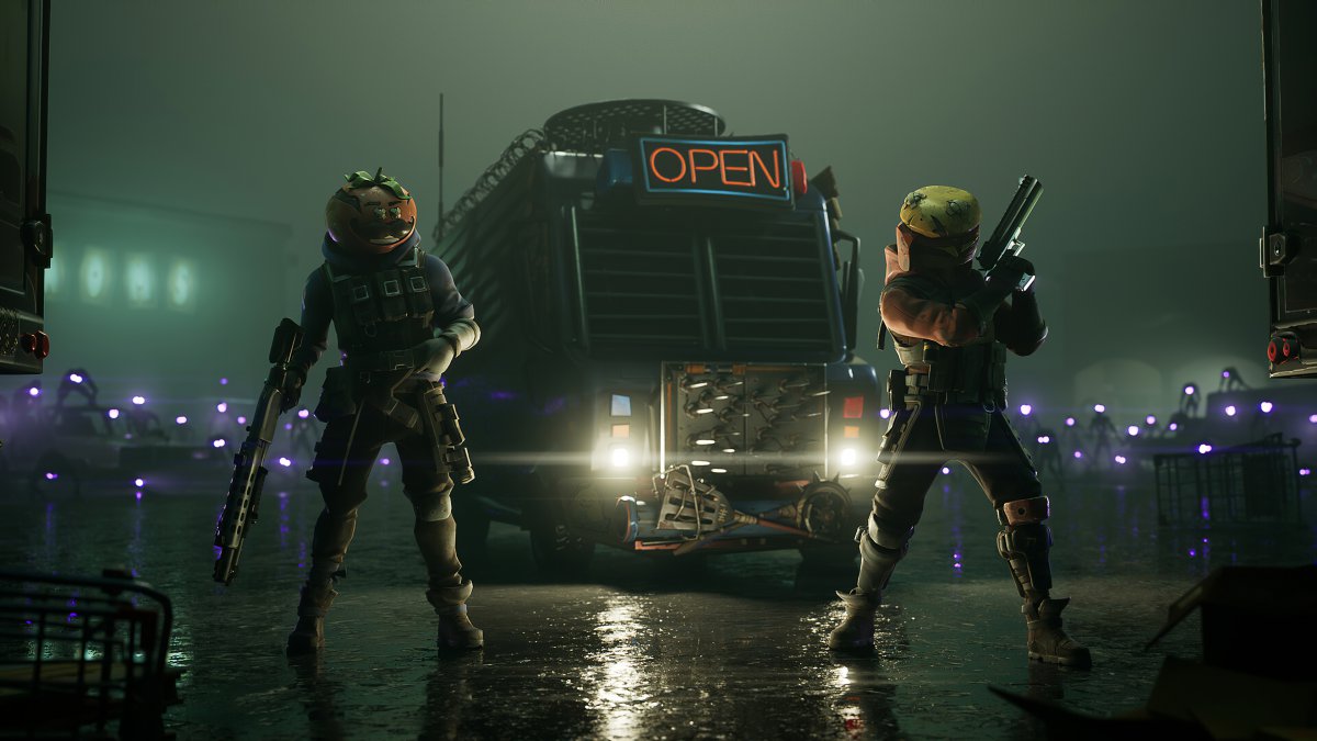 堡垒之夜fortnight卡车深夜头盔西红柿汉堡枪4k图片