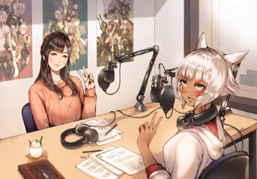 女孩子 桌子 开水 雨天 玻璃窗 夜景 4k动漫图片