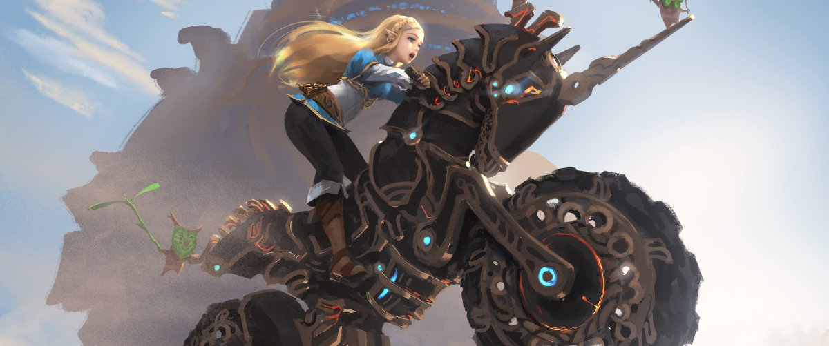 摩托车少女塞尔达鬼刀高清图片