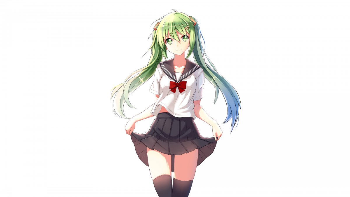 初音未来 鱼 水手服 初音少女4k图片,4k高清动漫图片,娟娟壁纸