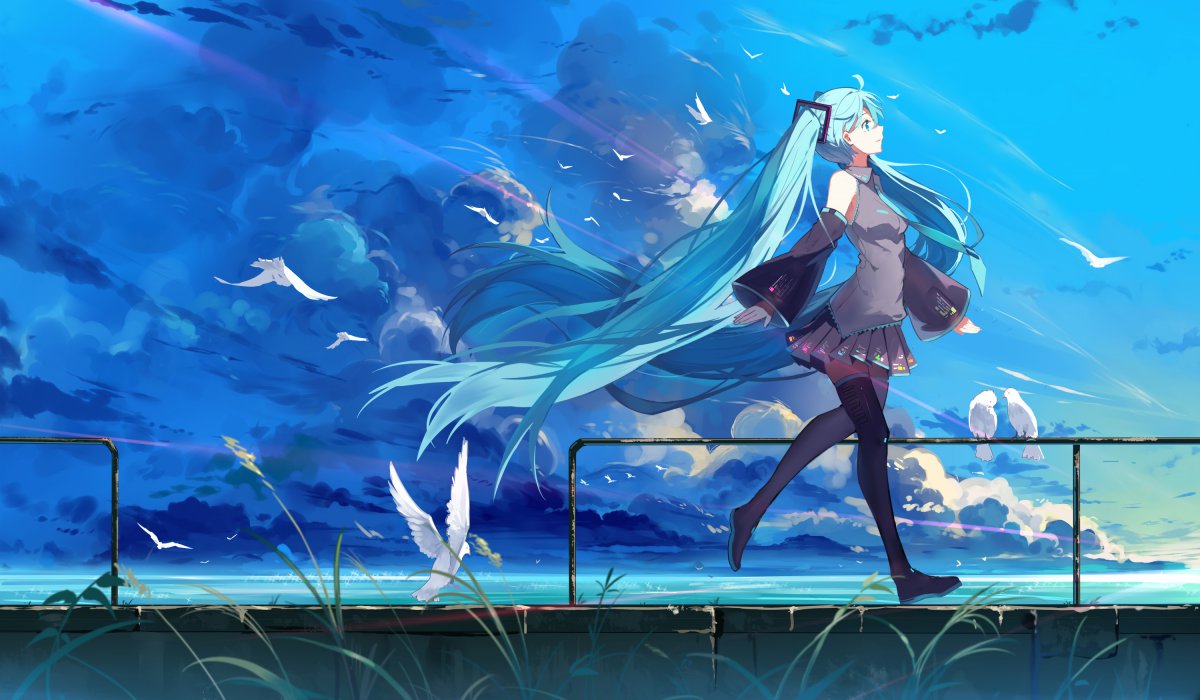 初音未来vocaloid风景图片,4k高清动漫图片,娟娟壁纸