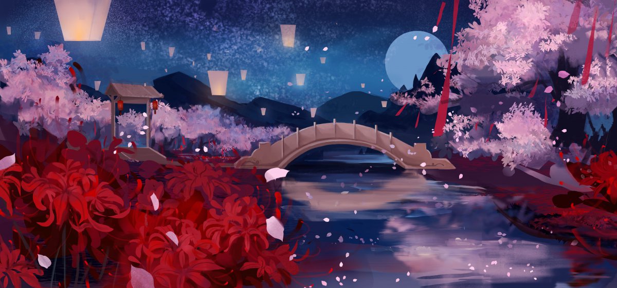 奈何桥7k插画图片,4k高清动漫图片,娟娟壁纸