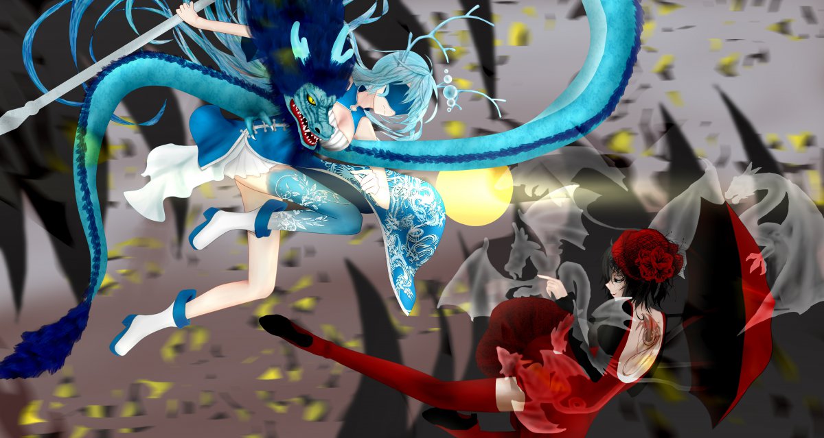 妖妖灵龙战5k动漫图片