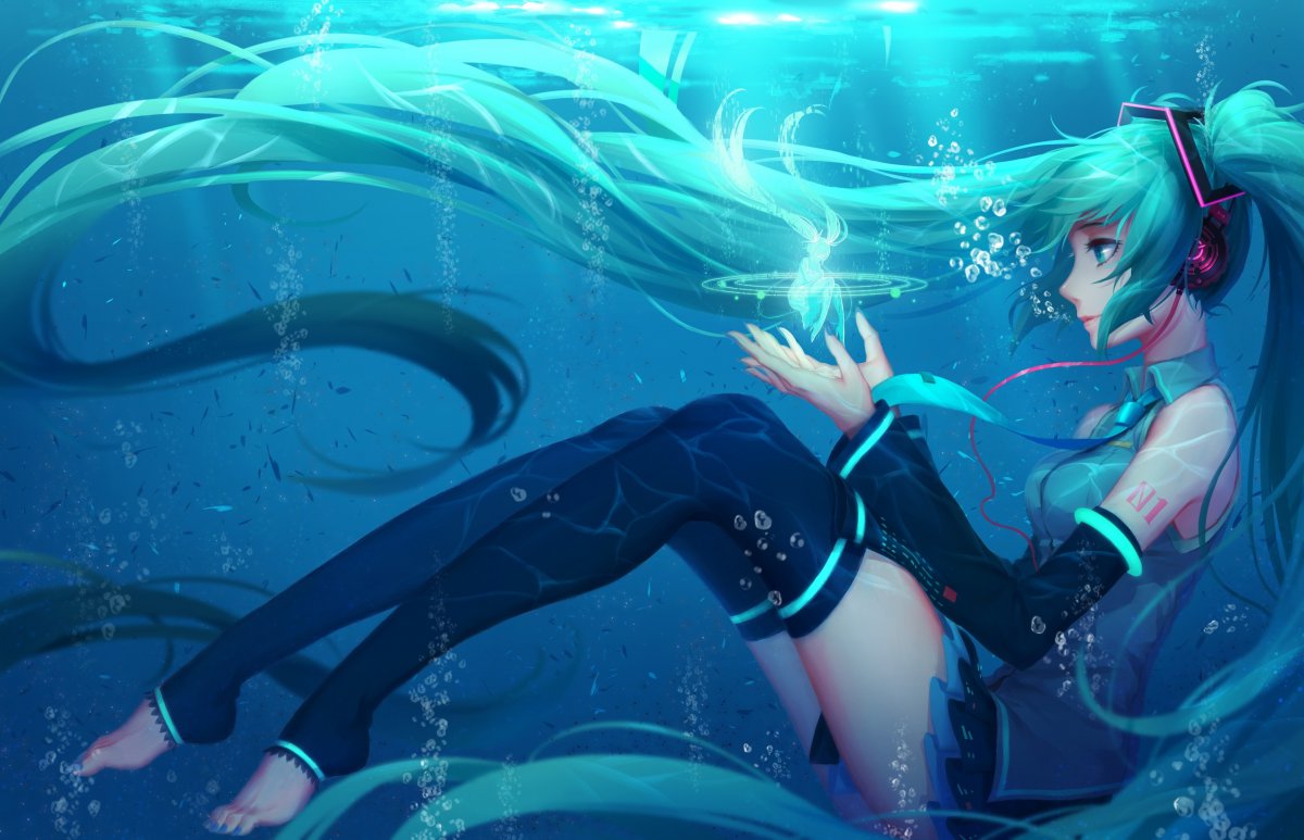 初音未来海底水下动漫图片