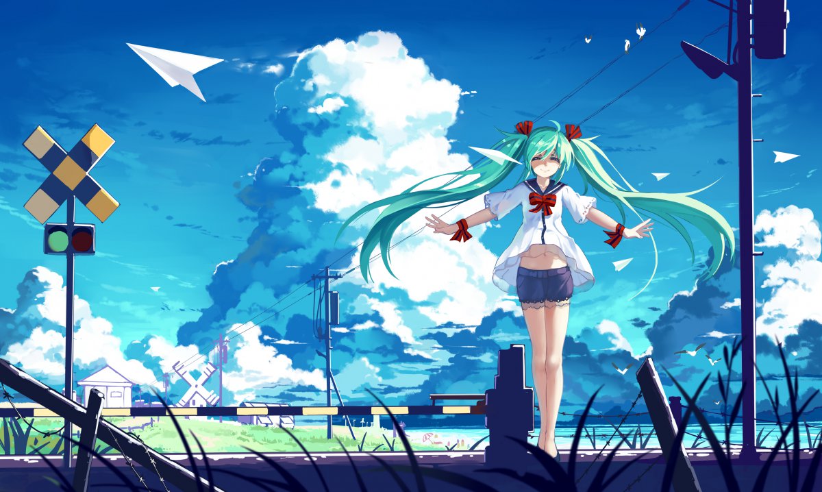 初音未来miku唯美画风图片