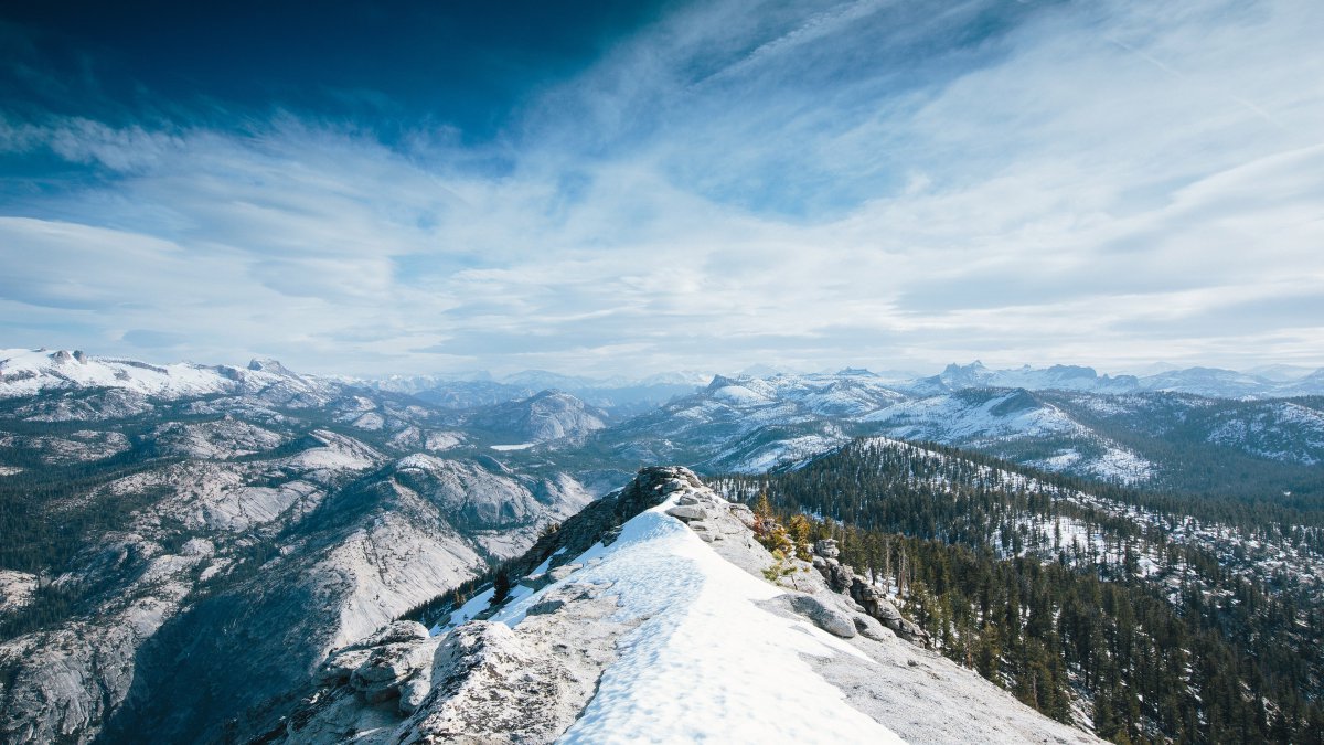 优山美地,雪,山,森林,4k,高清,桌面图片,4k高清其它图片,娟娟壁纸