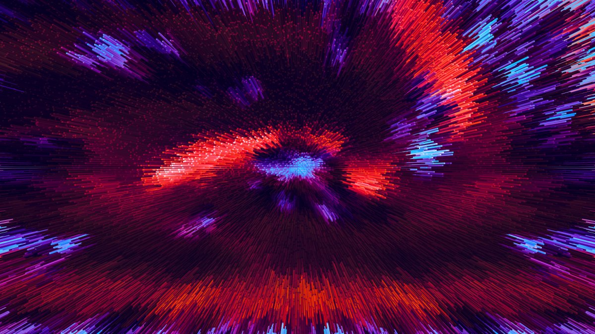 发射状三维立方体图片