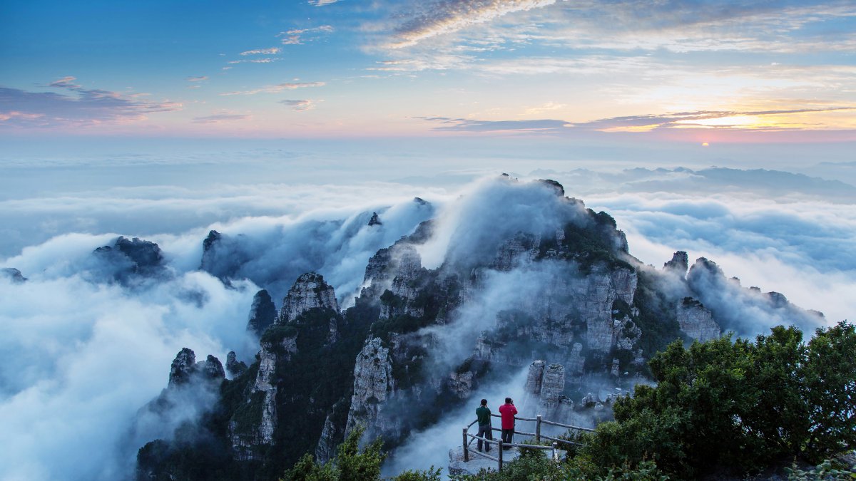 河北省涞源县白石山景区日出风景图片,4k高清风景图片,娟娟壁纸