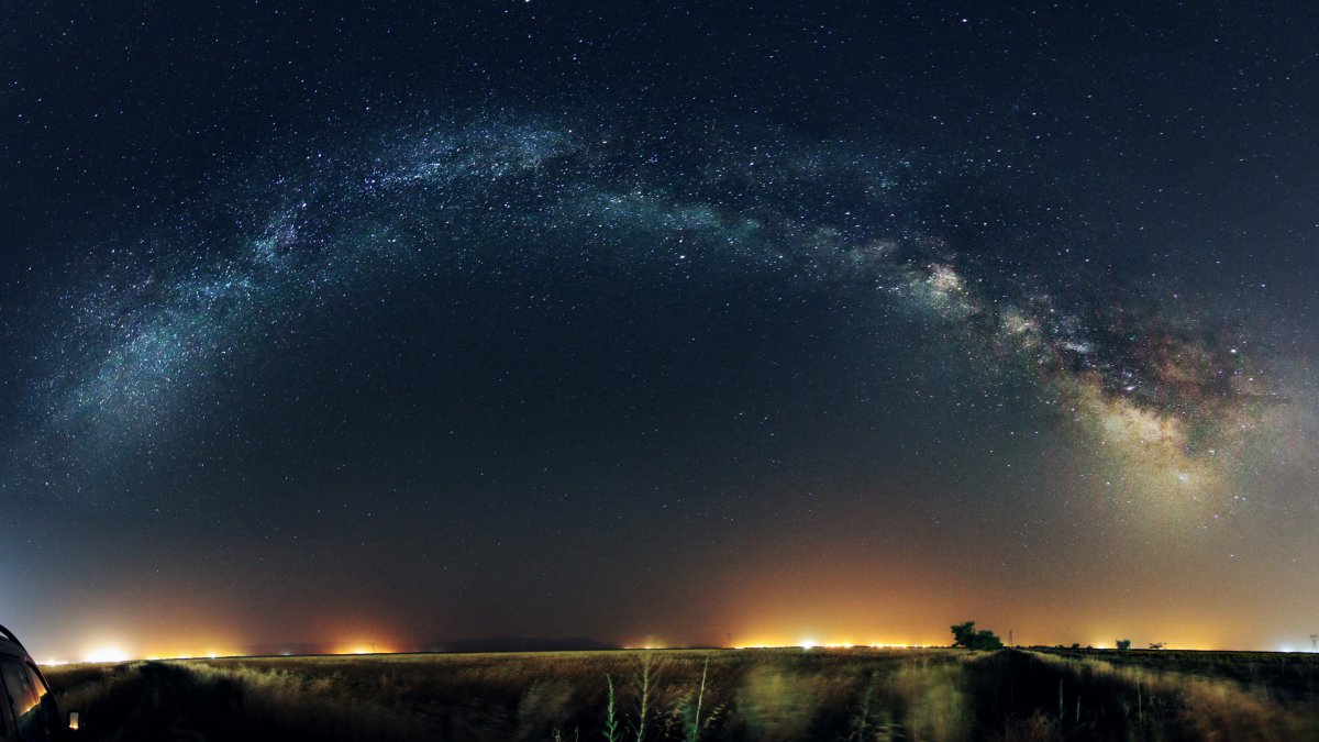 夜晚 星星 弧 星空4k圖片,4k高清風景圖片,娟娟壁紙