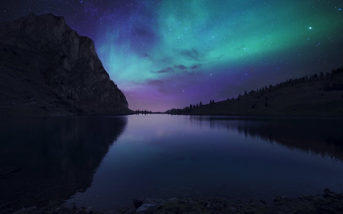 美丽的星空 山湖 河流 4k风景图片,4k高清风景图片,娟娟壁纸