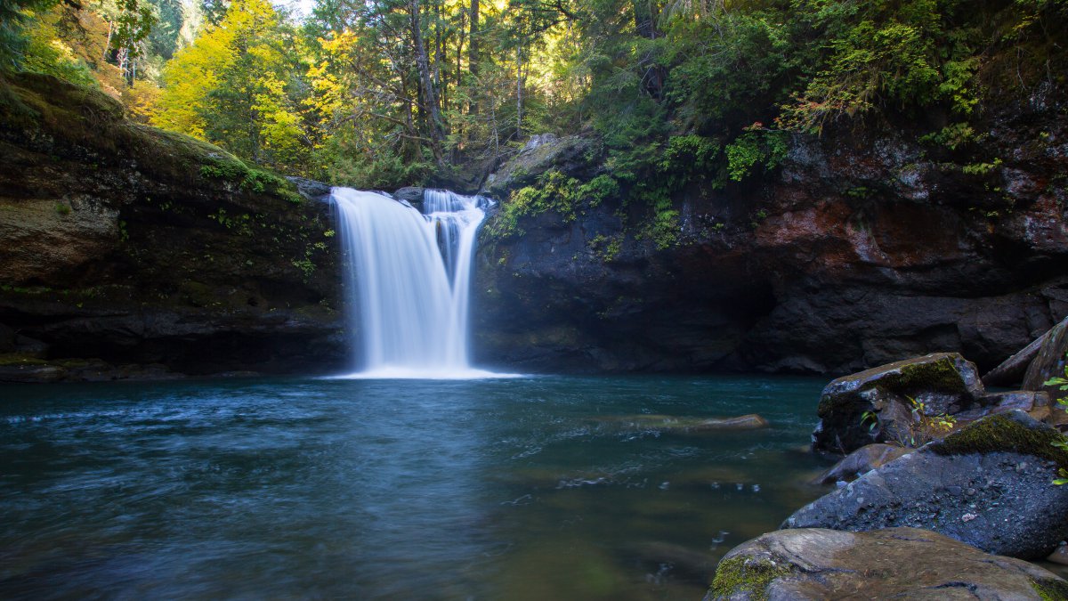 俄勒冈州 科奎尔瀑布4k风景图片,4k高清风景图片,娟娟壁纸