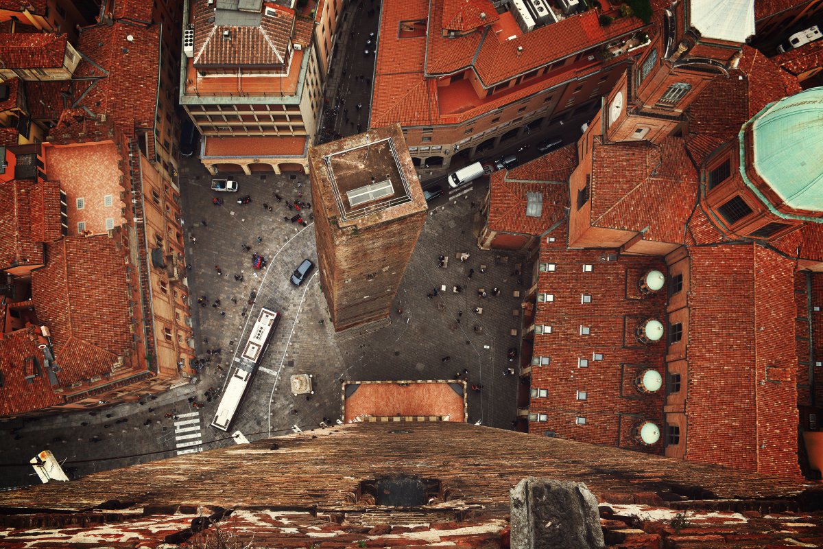 俯视摄影国外城市建筑风光4k图片