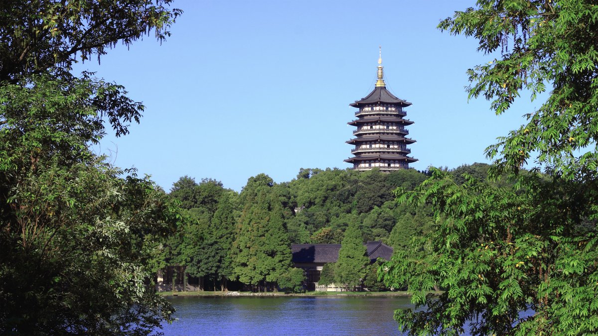 杭州西湖雷峰塔4k风景图片,4k高清风景图片,娟娟壁纸