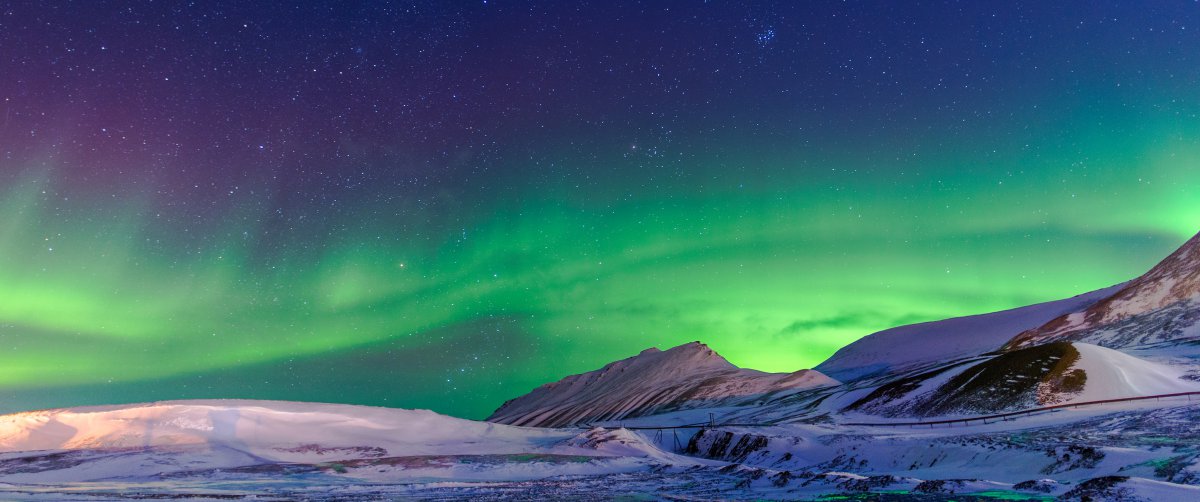 挪威的星空极光风景图片