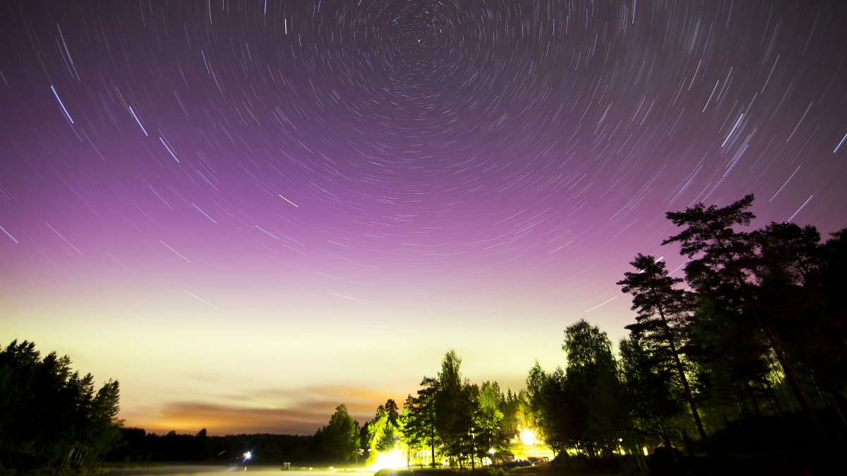 夜晚星空极光风景图片