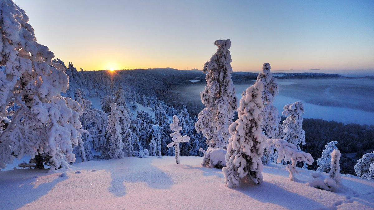 芬兰冬天雪景4k图片,4k高清风景图片,娟娟壁纸