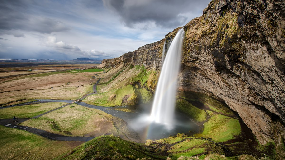 冰岛塞里雅兰瀑布seljalandsfoss4k风景图片