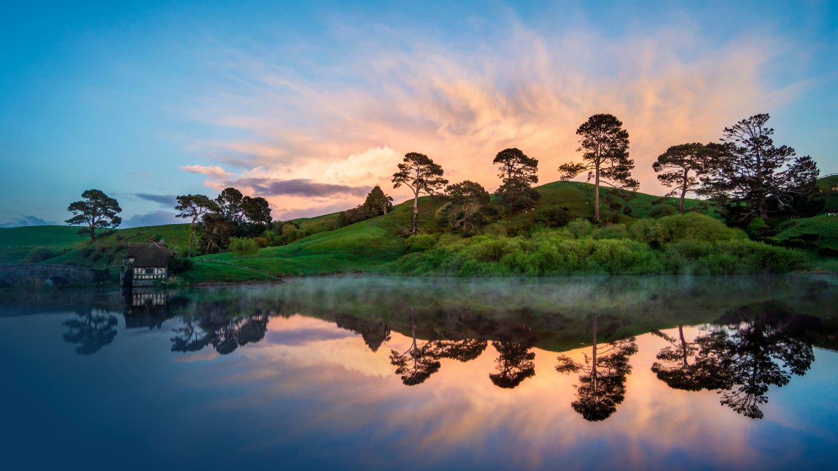 新西兰美丽迷人湖泊山脉4k风景图片,4k高清风景图片,娟娟壁纸