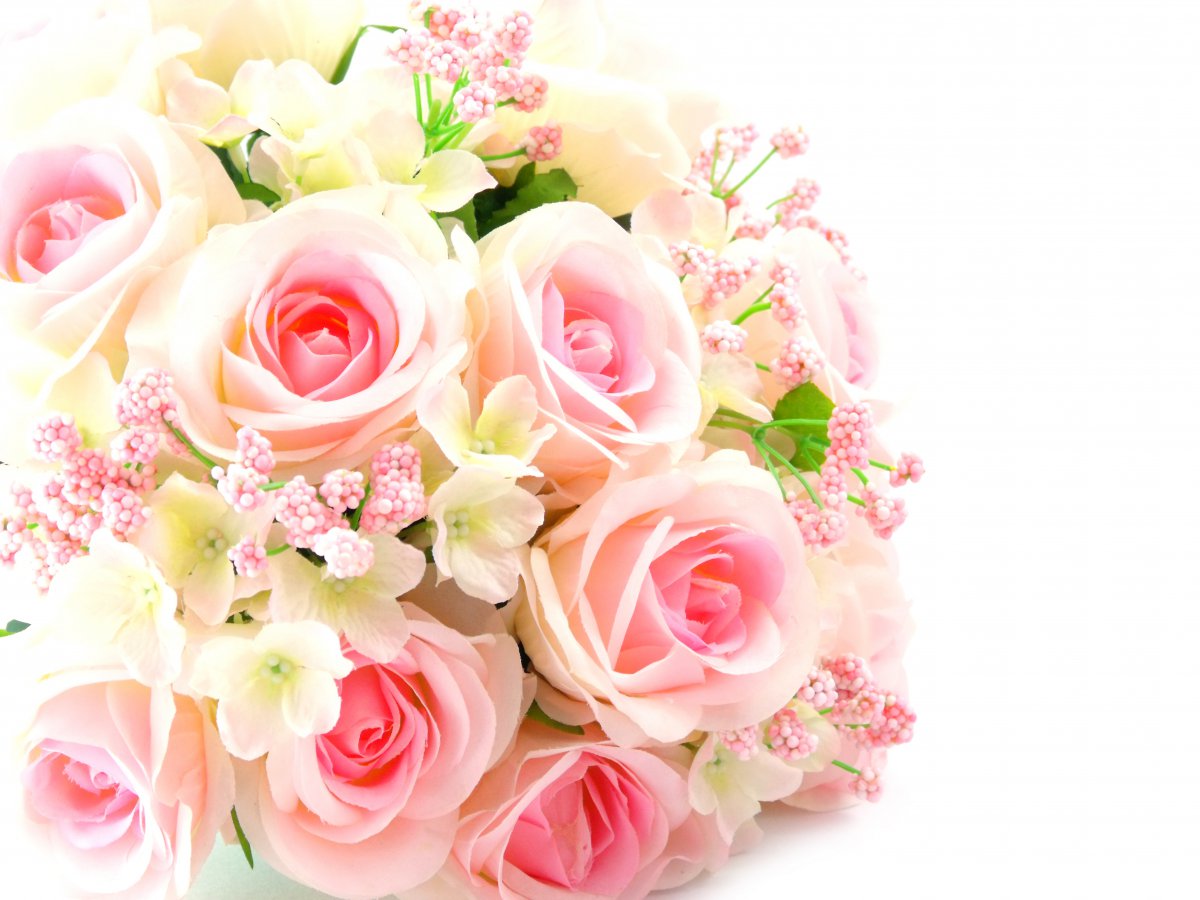 粉红色玫瑰鲜花花束高清图片图片