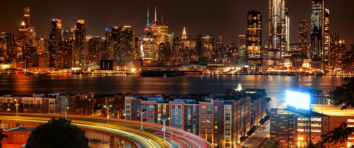 纽约城市夜景风光图片