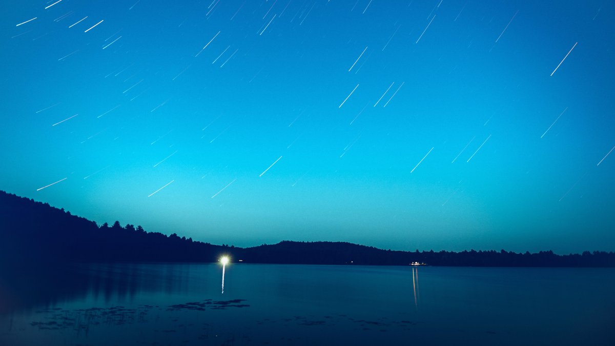 夜晚的湖泊和星空圖片,4k高清風景圖片,娟娟壁紙