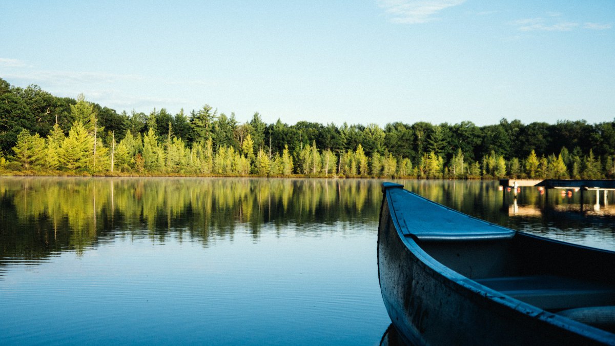 湖,自然,景观,森林,小船,早上图片,4k高清风景图片,娟娟壁纸