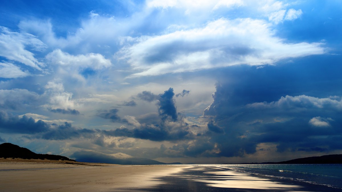 大海天空海滩风景图片