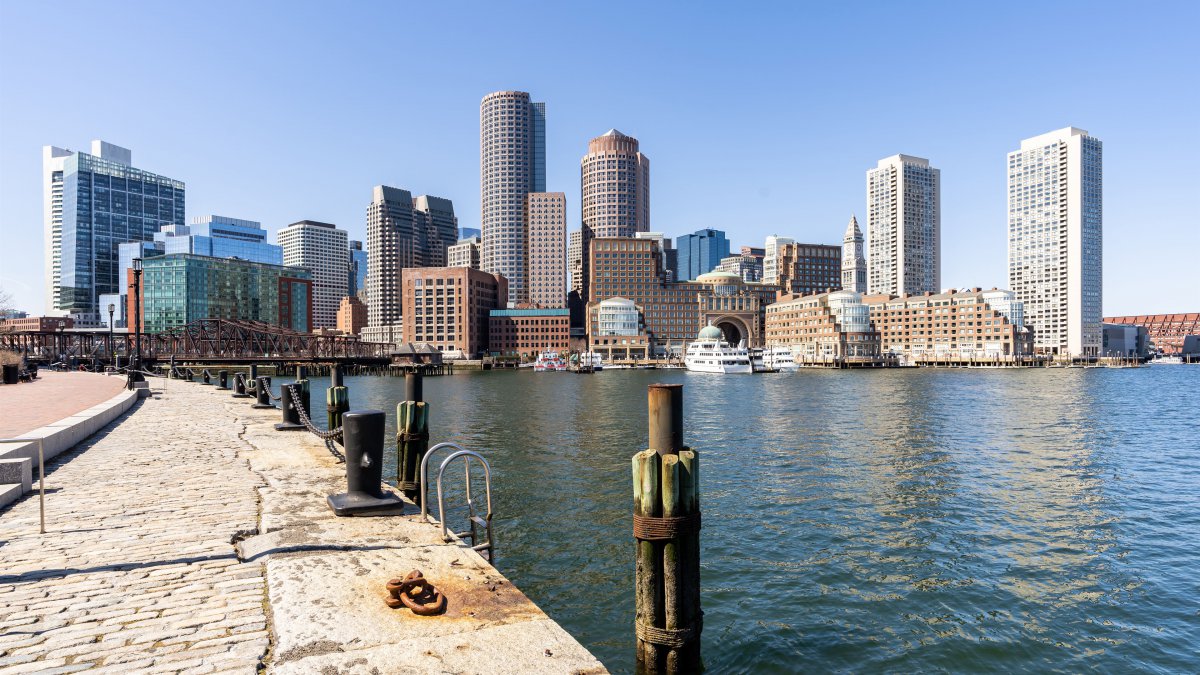 高清波士顿天际线马里兰州美国2021城市5k照片图片