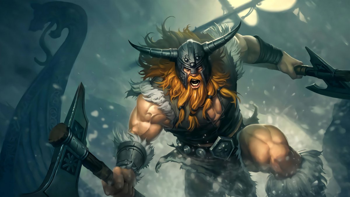 高清狂战士 奥拉夫 英雄联盟图片