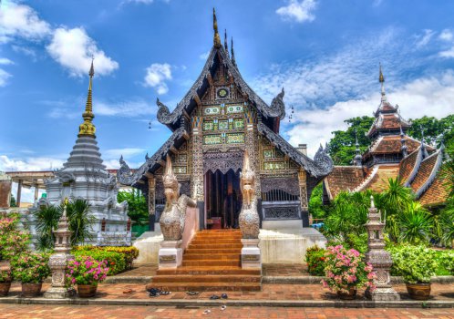 泰国清迈寺风光图片图片