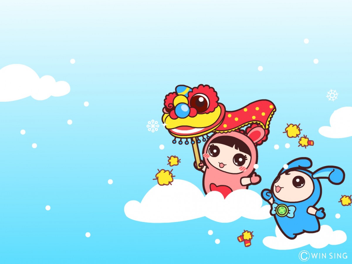 猪猪侠,逗逗迪迪2012年龙年春节壁纸(4/20)