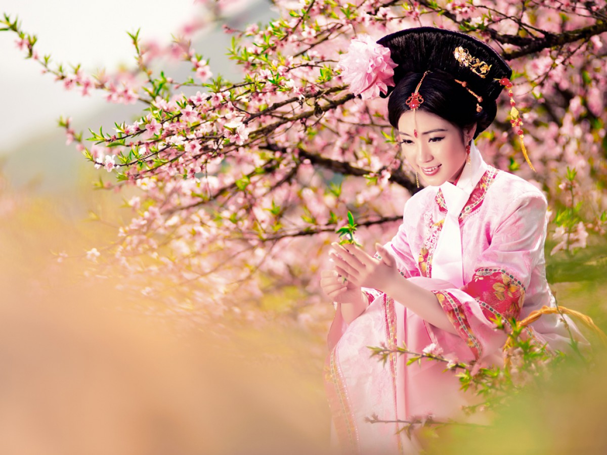 古典琵琶美女壁纸610