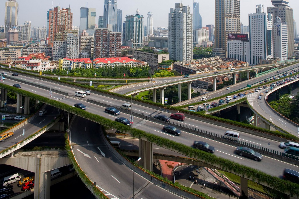 壯觀的上海高架橋(立交橋)-建築壁紙-高清建築圖片-第5圖-娟娟壁紙