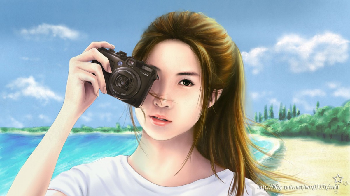 手绘美女少女时代宽屏壁纸520