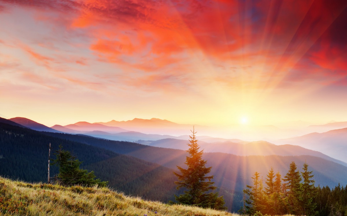 傍晚霞光云彩壁纸711