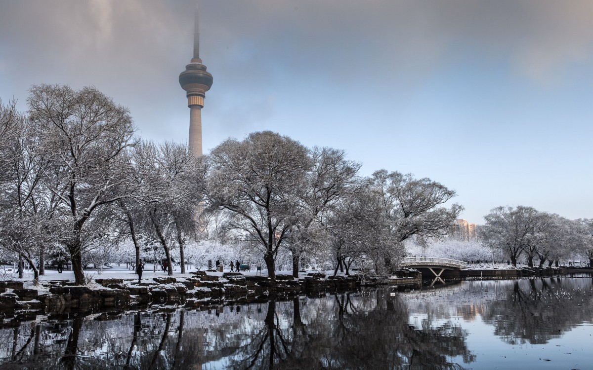 北京玉淵潭公園雪景壁紙18