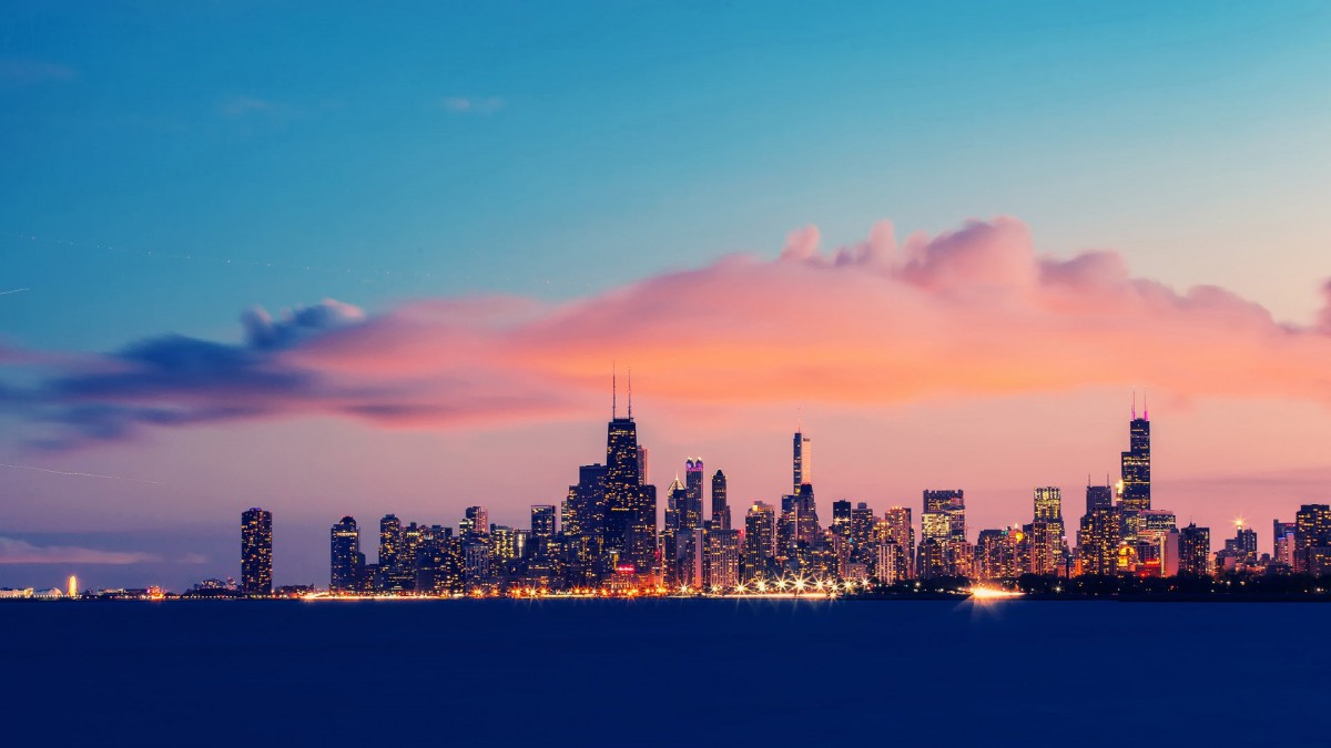 美国密歇根州晚霞风景壁纸25