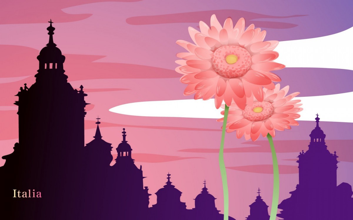 各国国花手绘图片1919