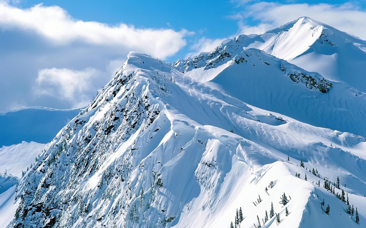 冬季唯美壯觀雪山雪景-風景壁紙-高清風景圖片-第9圖-娟娟壁紙