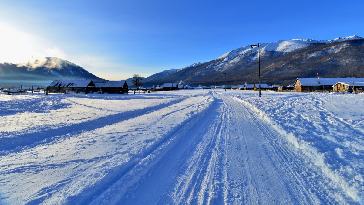 北方冬天雪景图片真实图片