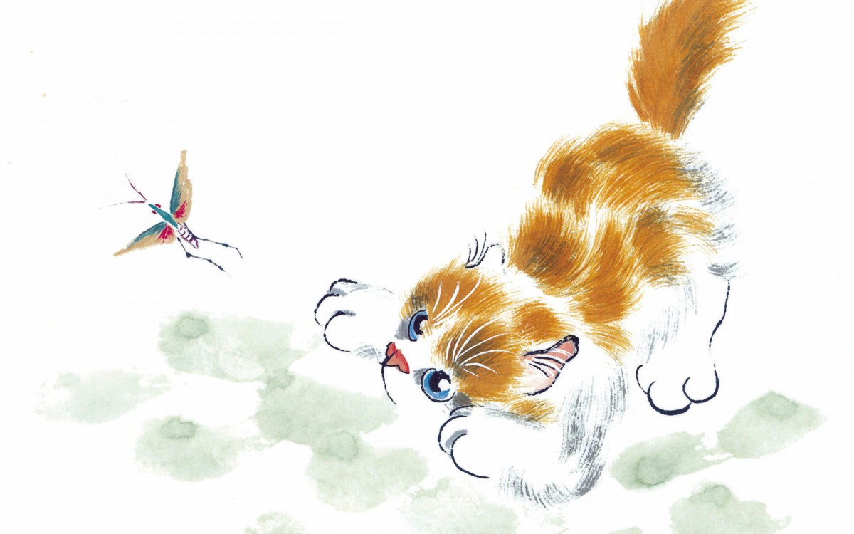 国画猫咪桌面壁纸(10/12)