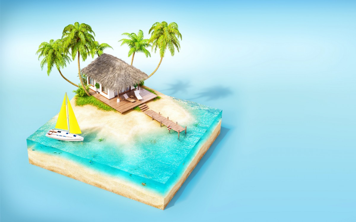 3d立体小岛美景设计图片(10/19)